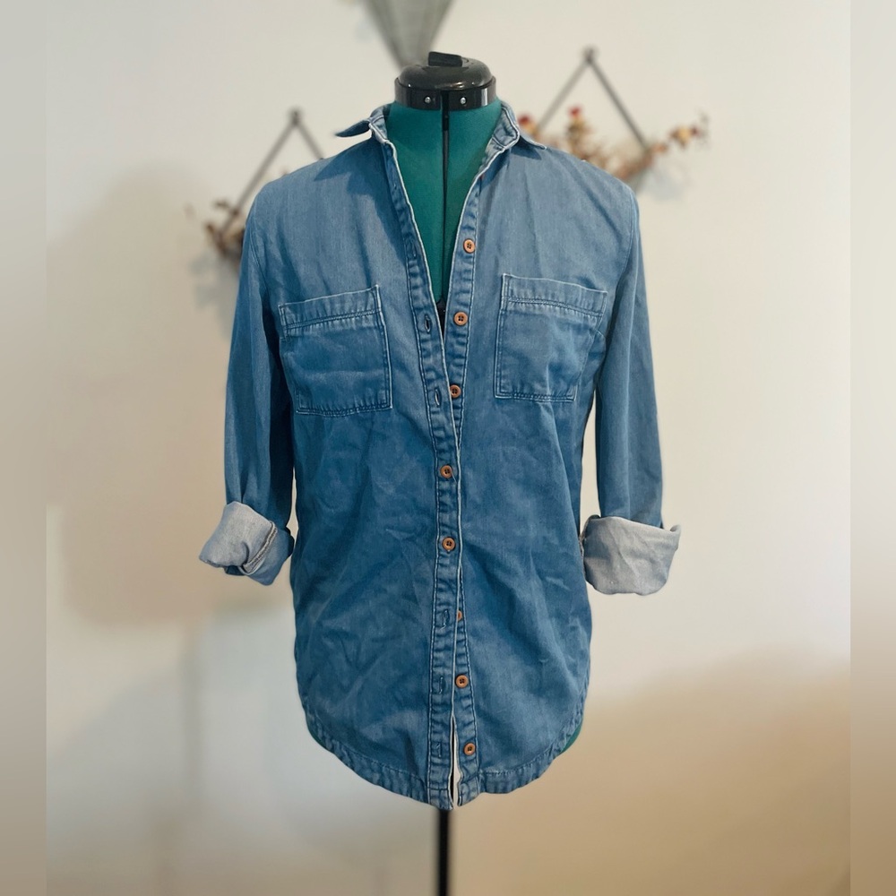 Topshop button down denim shirt
